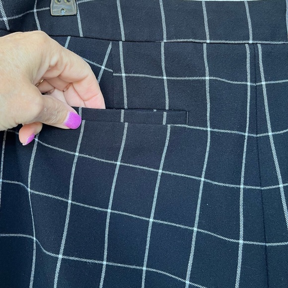 •Talbots• Window Pane Check Side Zip Pants - Size 14 - Picture 4 of 6